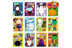 Halloween Decoration Toys, Games, Stickers, Cartoon Children's Stickers, Halloween Party Event Gift Stickers