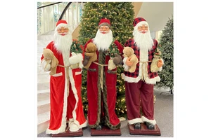 Life Size 6ft Santa Claus Electrical Christmas Santa Aninmated with Music Gift for Christmas Ornament Christmas Decoration