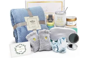Peachjoy Hot Sale Get Well Soon Gifts for Women Birthday Gift Care Package Home Gift Sets with Flannel Blanket