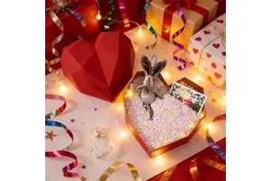 Luxury Romantic Valentine's Day Clothing Gift Box Exclusive Biodegradable Heart Shaped Red Matte Lamination Ideas Gift Box