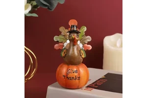 Customizable Thanksgiving Table Decoration Pumpkin Turkey Resin Crafts Figurine Statue Home Anime Art Gifts for Holiday