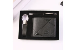 Men Business Gift Set Wallet Leather Strap Watch Valentine's Day Father's Day Christmas Present Luxury Fashion Accessories