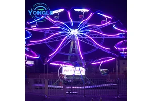 Manufacturer Amusement Park Attraction Paratrooper Double Flying Carousel Twister Ride