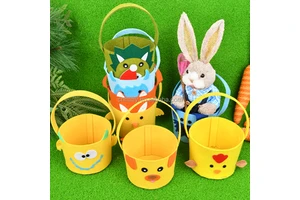 Wholesale Easter Basket for Kids Easter Egg Gift Hunting Party Favors Felt Bag Home Decoration