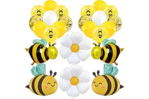 Bee-Themed Aluminum Foil Balloon Set for Kids' Birthday Parties and Baby Showers for Children's Bee-Inspired Celebrations