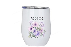 Personalized Mom Gift with Kids Names & Birth Month Flowers Wine Cups Mom Gift From Kids Mother's Day Gift