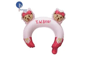 Custom Matte Head Jewelry Foil Balloons Hair Hoop Baby Shape Children's Birthday Party Headband Globos