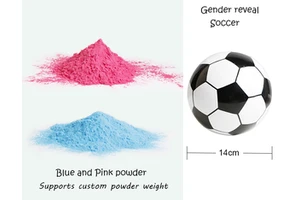 Wholesale Blue and Pink Smoke Box Gender Reveal Soccer Ball Boy or Girl Baby Party Supplies Products Gender Reveal Football
