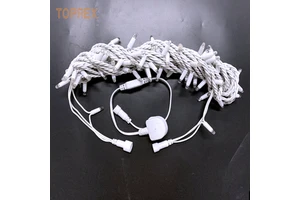 Commercial Grade IP65 Waterproof LED String White Rubber Cable Fairy Lights for Outdoor Festival Wedding Holiday Carnival Decor