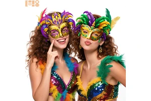 Carnival Themed Mask Carnival Performance Ball Costumes Half Face Mask Paper Mask and Decorative Props
