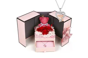 Preserved Rose Gift Set-Customized Color Handmade for Mother's Day Birthday Christmas Valentine's Day Diwali & Thanksgiving