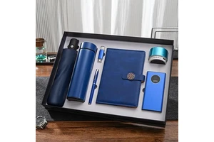 Custom Logo Office Business Anniversary Gift Promotional Vaccum Bottle Pen Notebook Umbrella Corporate Luxury Gift Set