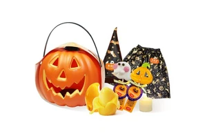 Sweet Kids Halloween Fruity Gummy Candy Large Pumpkin Jar Gift Box 99% Juice Mango