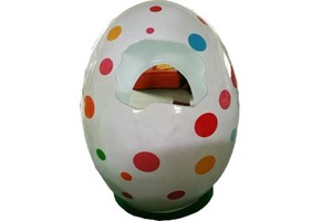 Fiberglass Easter Egg Props for Home and Party Decorations Festive Wall Decor Supplies for Shopping Malls and Photoshoots