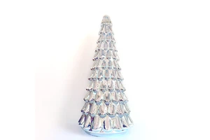 Christmas Ornaments Glass Christmas Tree Decoration with LED Lights Home Table Decoration Holiday Gifts