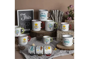 FATHER'S DAY CERAMIC ENAMEL MUG for COFFEE or MILK Dad Father's Day Gift