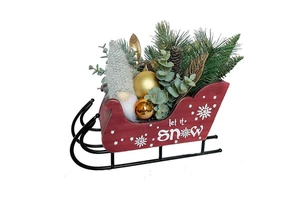 High Quality Handmade Art Deco Artificial Flower and Metal Wall Hanging Christmas and New Year Home Decor by BILLION