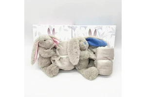 Easter Plush Animal Baby Security Blanket Customized Baby Cute Bunny Animal Blanket with Animals Security Blanket Gift Box