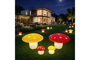 LED Mushroom Lawn Light Outdoor Decorative Light Christmas Easter Event Decoration Atmosphere Light Ornament Color Changeable