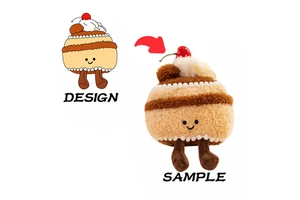 Jelly Cake Series Cherry Strawberry Swiss Roll Bread Plush Toy PP Cotton Filled Universal Children's Birthday Gift Customization