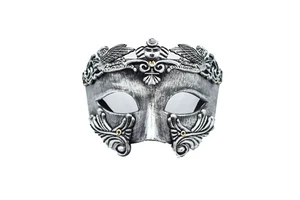 Halloween Vintage Roman Venice Half-face Mask Antique Carving Ghost Dance Party Costume Mask
