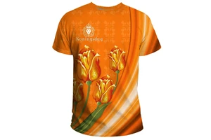 The Most Popular Netherlands Shirt for Men Holland King's Day Tulip 3D Printed XS-6XL Plus Size Men's Shirts Custom T Shirt Bulk