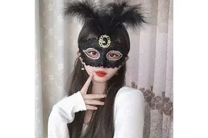 Funny Eco-Friendly Plastic Venetian Mardi Gras Masquerade Mask Carnival Feather Party Mask April Fool's Day Holiday Supply Xmas