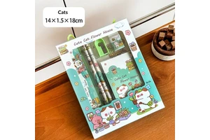 Wholesale Custom Cartoon Animal Stationery Gift Set Notebook Pen Cute Kids School Supplies Back to School Prize Graduation Gift