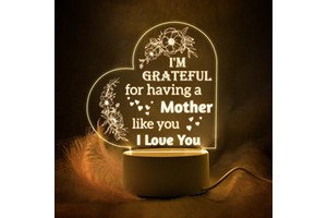 Mom Birthday and Mother Day Novelty Present Bedroom Night Light Decoration Lamp Thanksgiving Gift for Mommy