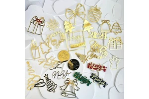MOYI Cross-border Ins style Christmas and New Year's cake decorations dragon-themed cake side acrylic decorations