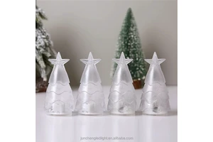 New Product Christmas Tree Decoration Ornaments Xmas Tree Holiday Display Battery Powered Electronic Candle