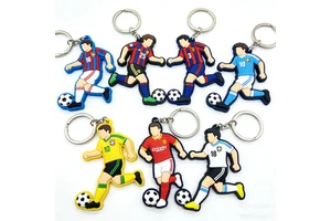 2026 Creative Football Cup Personalized Sports Souvenir UV Printed Soft PVC Custom Keychain in Bulk Anhui Made