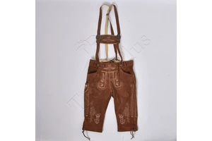 Wholesale Mens German Lederhosen Shorts Genuine Cow Suede Leather Bavarian Oktoberfest Costume Authentic Leather Pants