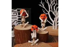 Halloween KTV Store Kindergarten Decorative Items: Scarecrow Witch Wreath Pumpkin Scarecrow Broom Hanging Decorations
