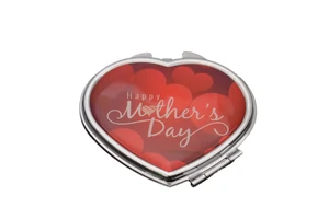 Heart-Shaped Portable Pocket Makeup Mirror for Weddings and Mother's Day Return Gift Idea Stylish Promotional Mirror