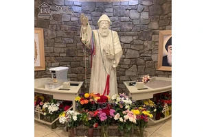 Famous Christian Religious Statues White Marble Saint Charbel Sculpture