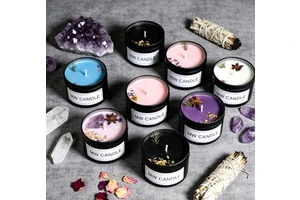 Custom Handmade Soy Wax Scented Candles Eco-Friendly Modern Christmas Wedding Easter Thanksgiving Home Decoration Flameless Low
