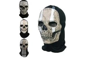 Unisex Horror Ghost Skull Mask Cosplay Latex Headgear for Halloween Party Masquerade Prop Perform in Style