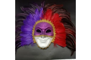 Adult Carnival Party Venice Feather Mask Halloween Stage Performance Venetian Masquerade Mask