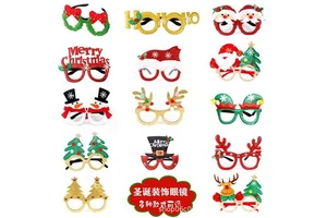 Creative Christmas Decorative Glasses Holiday Party Supplies Birthday Gifts for Adults and Children