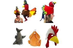 2025 Thanksgiving Christmas Plush Stitched Turkey Hat Roasted Design Costume Party Accessories Performance Stock in Stock
