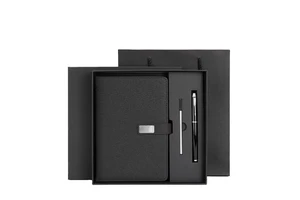 XP-Promos 2025 Auto Insurance Gift Set 4-Color Embroidered Business Promotion Notebook Pen for Christmas Father's Day New Year