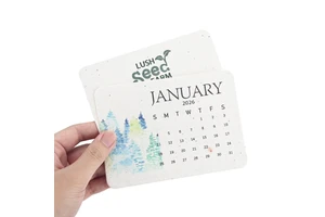 Handmade Plantable Seed Paper Cards with Embedded Wildflower Seeds Custom Printed Recycled Paper Calendar Cards for Eco Brands