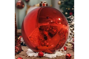 Custom Wholesale Festival Holiday Christmas Ornaments Supplier Decorations Plastic Big Christmas Ball