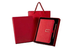 Father Day Gift Custom Luxury Corporate Journal Leather Notebook Promotional & Business Set with Box and Pen for Men Women
