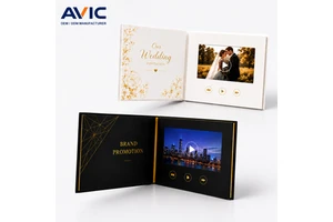 Luxury Wedding Video Brochure Video Card Video Book Video Box For Invitation Gift Custom LCD Screen