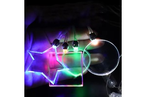 Reusable Eco-friendly Acrylic Luminous Necklace Battery Powered Cute Fluorescent Accessories For Thanksgiving Mother's Father's