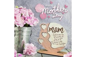 Detachable Personalized Wooden Mother's Day Ornaments Laser Cut Gift Ornaments Handicraft Ornaments