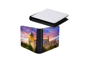 Double Sided Custom logo Sublimation Printing Blank PU Leather Men Wallet for Father's Day Gift