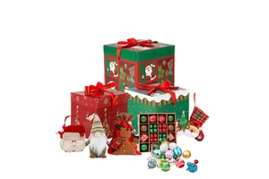 Large Christmas Gift Set Promotional Decoration Christmas Toy Items Display Boxes Bag for Kids
